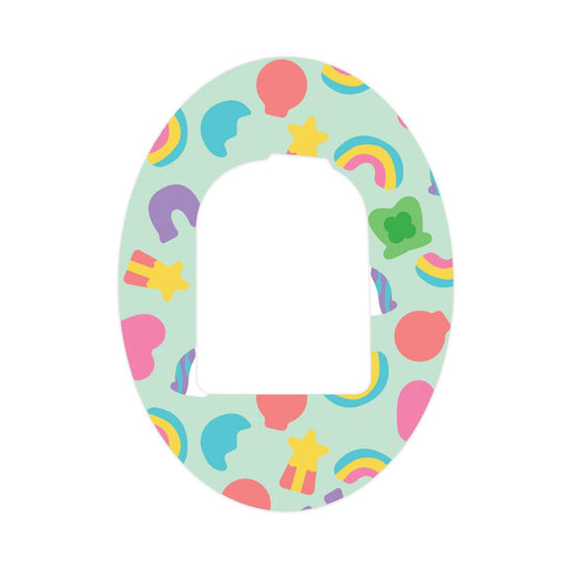 Peelz Marshmallow Charms Pod Patch Tape - Pump Peelz Patch Medical Tape White Smoke 1-Pack Omnipod Tape