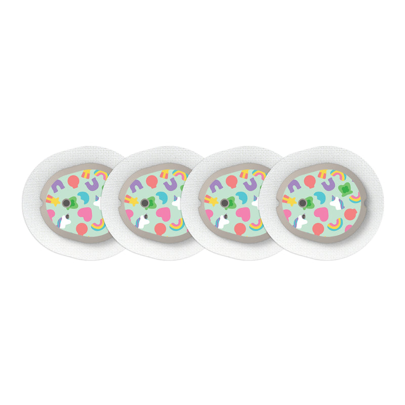 Peelz Marshmallow Charms Sticker Designed for the DEXCOM G7 and Stelo Transmitter Peelz/Stickers White Smoke 4-pack (Set of 4 Stickers)
