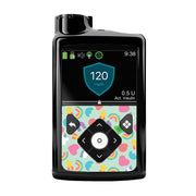 Peelz Marshmallow Charms for Medtronic MiniMed 770G & 780G Peelz/Stickers Black Front Peelz