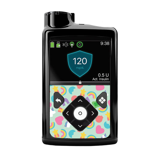 Peelz Marshmallow Charms for Medtronic MiniMed 770G & 780G Peelz/Stickers Black Whole System Peelz (front back + clip)