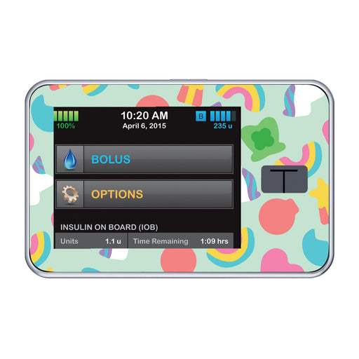 Peelz Marshmallow  Charms for Tandem t:slim Peelz/Stickers Black