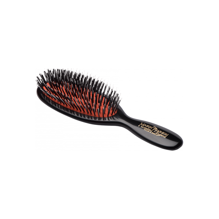 Mason Pearson Mason Pearson Pocket Bristle & Nylon Hairbrush BN4 Hair Brush Black Dark Ruby
