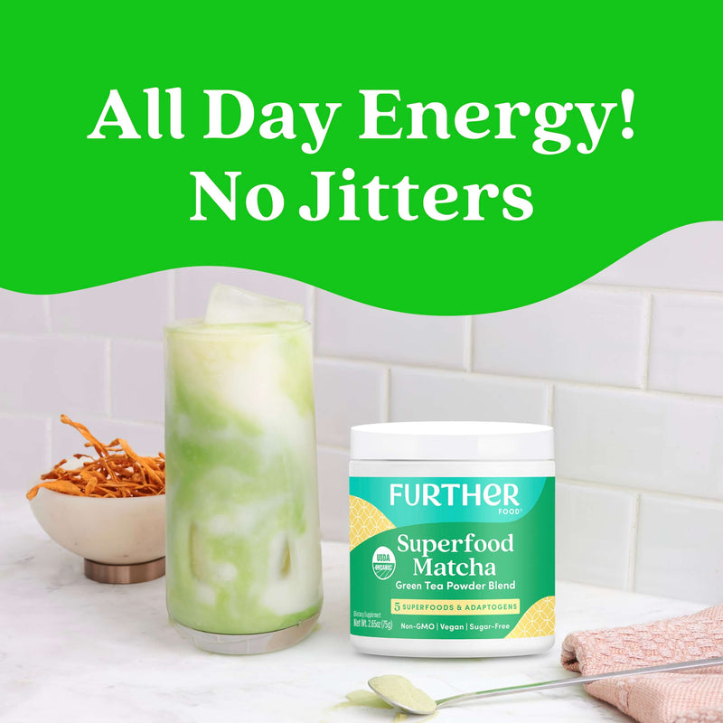 Further Food Superfood Matcha Superfood Blends Light Gray 1 Pack,2 Pack,3 Pack