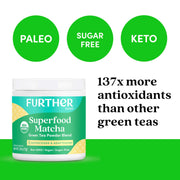 Further Food Superfood Matcha Superfood Blends Lime Green 1 Pack,2 Pack,3 Pack