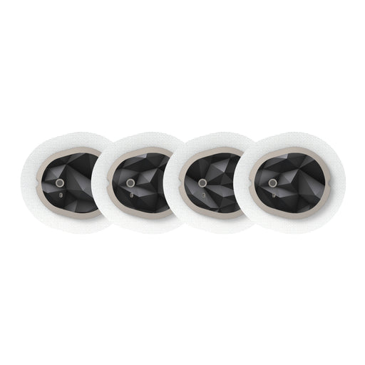 Peelz Matte Geometric Sticker Designed for the DEXCOM G7 and Stelo Transmitter Peelz/Stickers White Smoke 4-pack (Set of 4 Stickers)