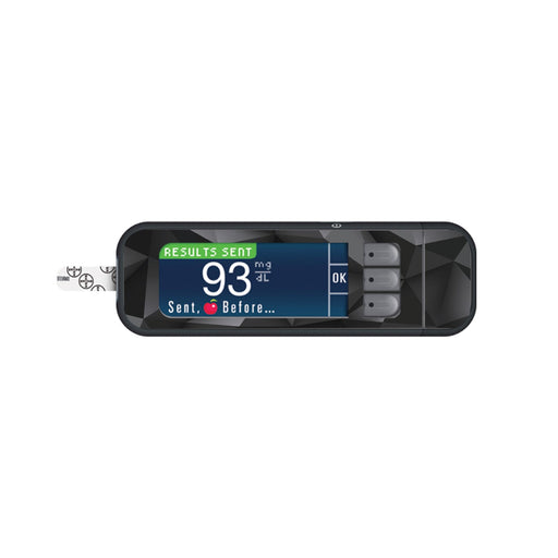 Peelz Matte Geometric Sticker for Bayer Contour Next Glucometer Peelz/Stickers White Smoke