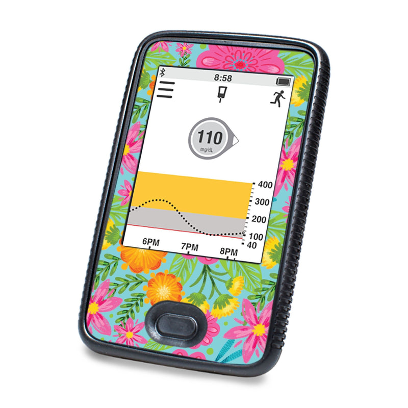 Peelz May Flowers Designed for DEXCOM G6 Touchscreen Receiver Peelz/Stickers White Smoke