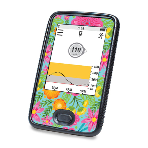 Peelz May Flowers Designed for DEXCOM G6 Touchscreen Receiver Peelz/Stickers White Smoke