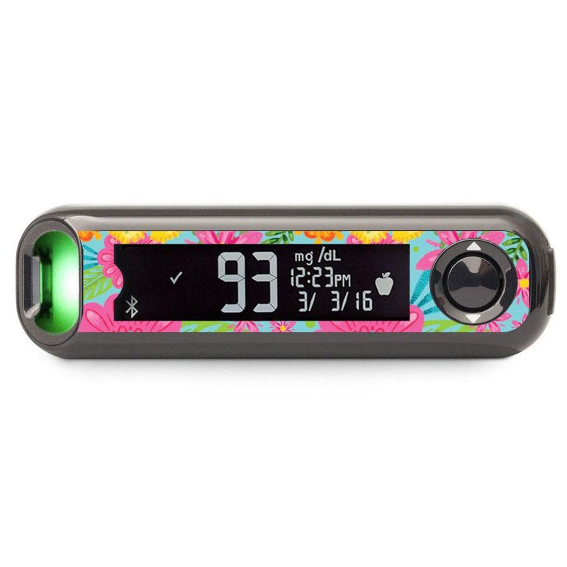 Peelz May Flowers for Bayer Contour© Next One Glucometer Peelz/Stickers Dark Slate Gray