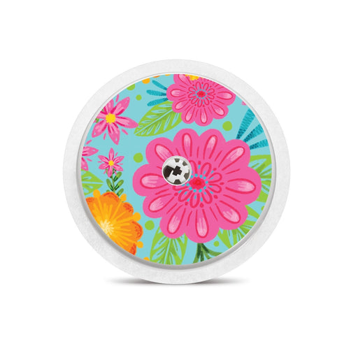 Peelz May Flowers for Freestyle Libre 2 Peelz/Stickers White Smoke Sensor Only