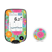 Peelz May Flowers for Freestyle Libre 2 Peelz/Stickers White Smoke Receiver + Sensor