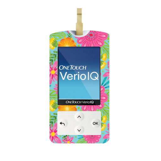 Peelz May Flowers for OneTouch Verio IQ Glucometer Peelz/Stickers White Smoke