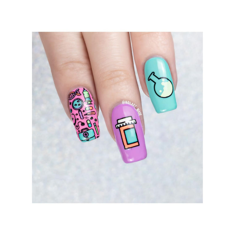 UberChic Beauty Medical Science Stamping Plate Light Gray