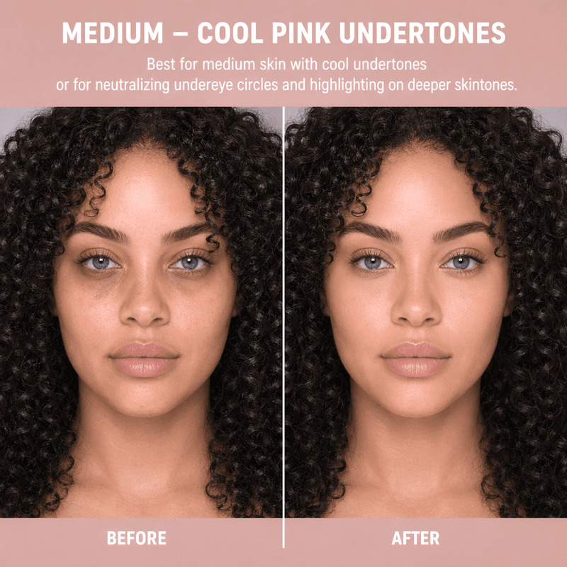Sydoni Skincare and Beauty SYDONI FULL COVERAGE CREAM CONCEALER – Maximum Coverage, Seamless Skin .5 OZ. Cream Concealer Black Medium-Medium Cool Pink