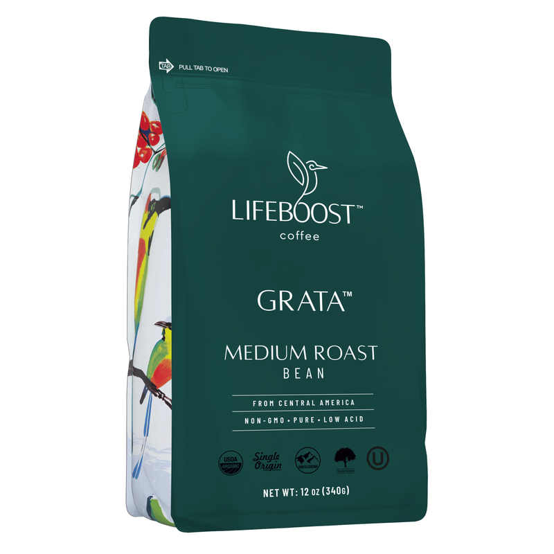 Lifeboost Coffee Grata Medium Roast Medium Roast Dark Slate Gray Whole Bean / 1