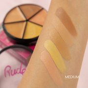 Rude Cosmetics Fabulous Concealer Wheel Concealer Dark Salmon Corrector,Light,Medium,Dark