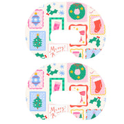 Peelz Holiday Greetings Medtronic Guardian Connect Patch Tape - Pump Peelz Patch Medical Tape White Smoke 12-Pack (Set of 12 Patches),4-Pack (Set of 4 Patches),1-Single (1 Single Patch)