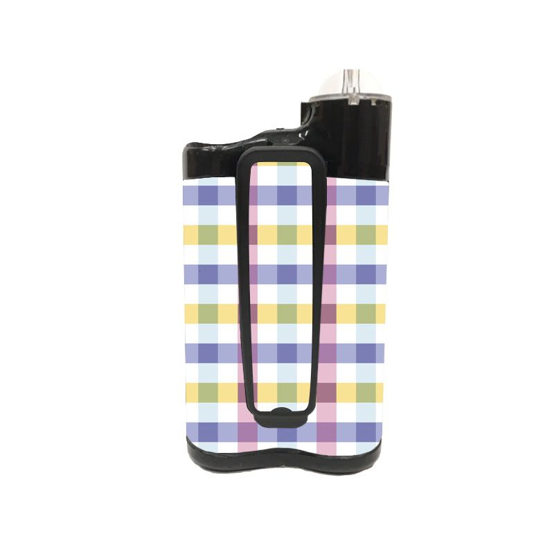 Peelz Spring Plaid Sticker for Medtronic MiniMed 770G & 780G Peelz/Stickers White Smoke Back and Clip Peelz