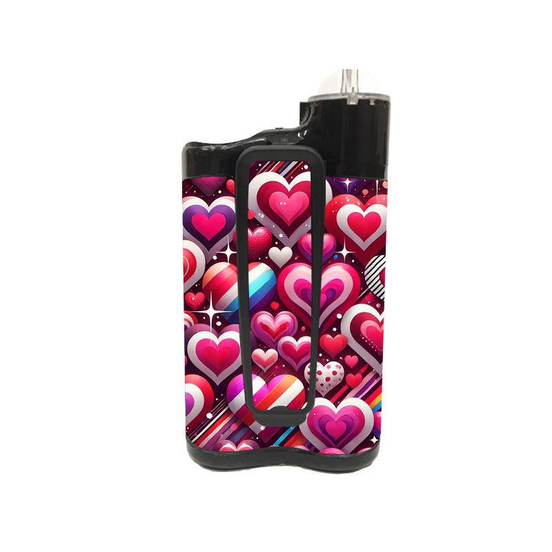 Peelz Sparkly Hearts Sticker for Medtronic MiniMed 770G & 780G Peelz/Stickers White Smoke Back and Clip Peelz