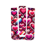 Peelz Sparkly Hearts Sticker for Medtronic MiniMed 770G & 780G Peelz/Stickers White Smoke Whole System Peelz (front back + clip),Front Peelz,Back and Clip Peelz