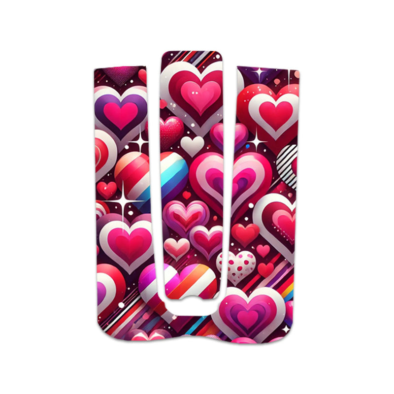Peelz Sparkly Hearts Sticker for Medtronic MiniMed 770G & 780G Peelz/Stickers White Smoke Whole System Peelz (front back + clip),Front Peelz,Back and Clip Peelz