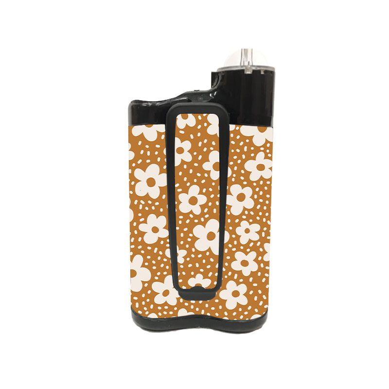 Peelz Caramel Daisies Medtronic MiniMed 770G & 780G Sticker - Pump Peelz Peelz/Stickers White Smoke Whole System Peelz (front back + clip),Front Peelz,Back and Clip Peelz