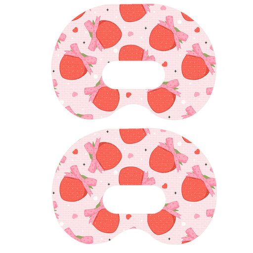 Peelz Strawberry Kisses Medtronic Guardian Connect Patch Tape - Pump Peelz Patch Medical Tape White Smoke 12-Pack (Set of 12 Patches),4-Pack (Set of 4 Patches),1-Single (1 Single Patch)