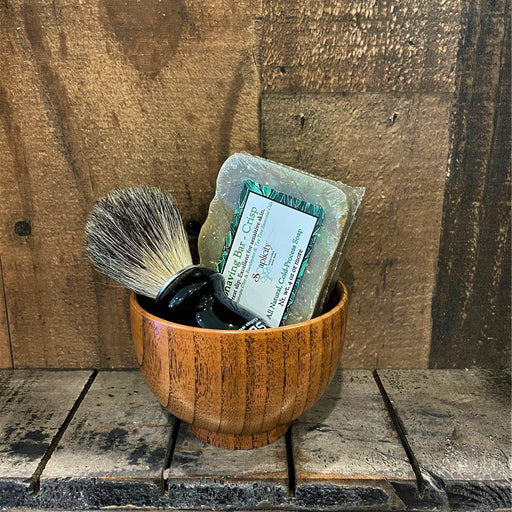 Soaplicity Men's Shaving Sets in Black/Datewood Men's Shaving Sets Dim Gray Black/Datewood Set w/ Crisp Shaving Soap,Black/Datewood Set w/ Dark Matter Shaving Soap,Black/Datewood Set w/ Redwood Shaving Soap,Black/Datewood Set w/ Voodoo Shaving Soap,Black/Datewood Set w/ Unscented Shaving Soap,Black/Datewood Set w/ Sampler Pack