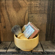 Soaplicity Men's Shaving Sets in Bamboo Men's Shaving Sets Dark Olive Green Bamboo Set w/ Crisp Shaving Soap,Bamboo Set w/ Redwood Shaving Soap,Bamboo Set w/ Dark Matter Shaving Soap,Bamboo Set w/ Unscented Shaving Soap,Bamboo Set w/ Voodoo Shaving Soap,Bamboo Set w/ Sampler Set