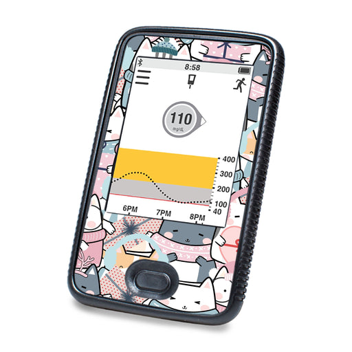 Peelz Meowy Christmas DEXCOM G6 Touchscreen Receiver Peelz/Stickers White Smoke