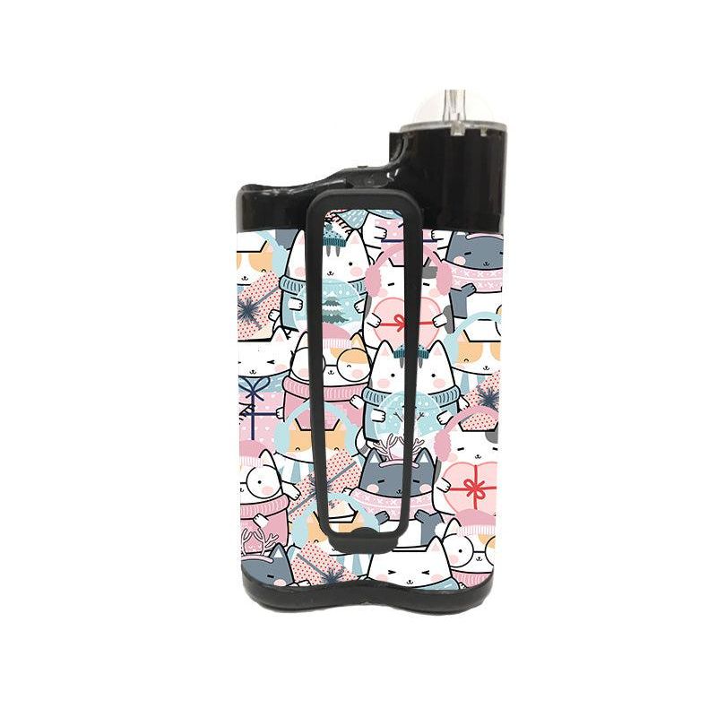 Peelz Meowy Christmas Sticker for Medtronic MiniMed 770G & 780G Peelz/Stickers White Smoke Back and Clip Peelz
