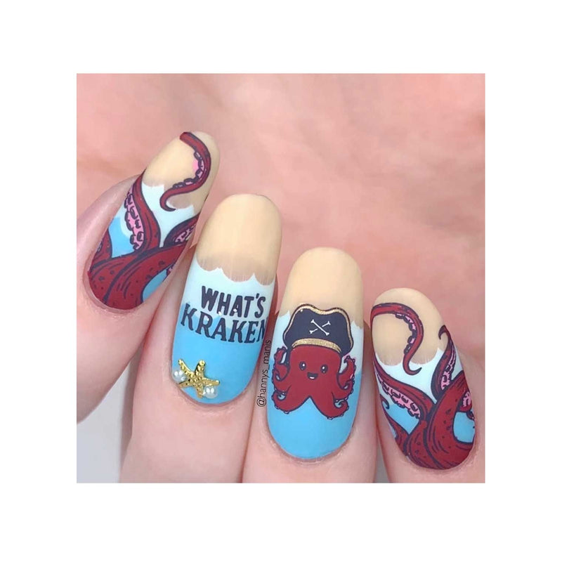 UberChic Beauty Mermaid Life-02 Stamping Plate Gray