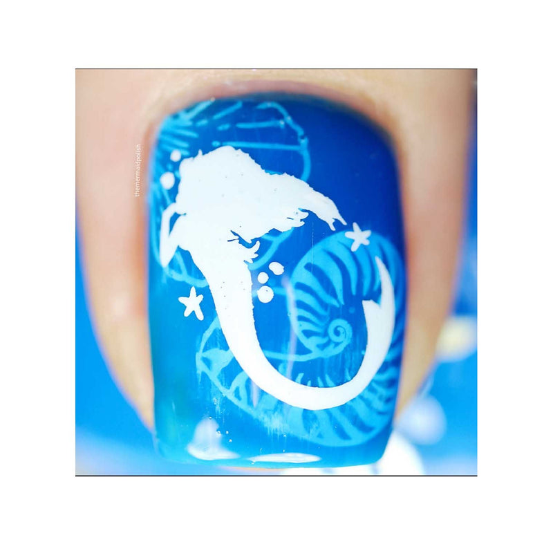 UberChic Beauty Mermaid Life-02 Stamping Plate Light Gray