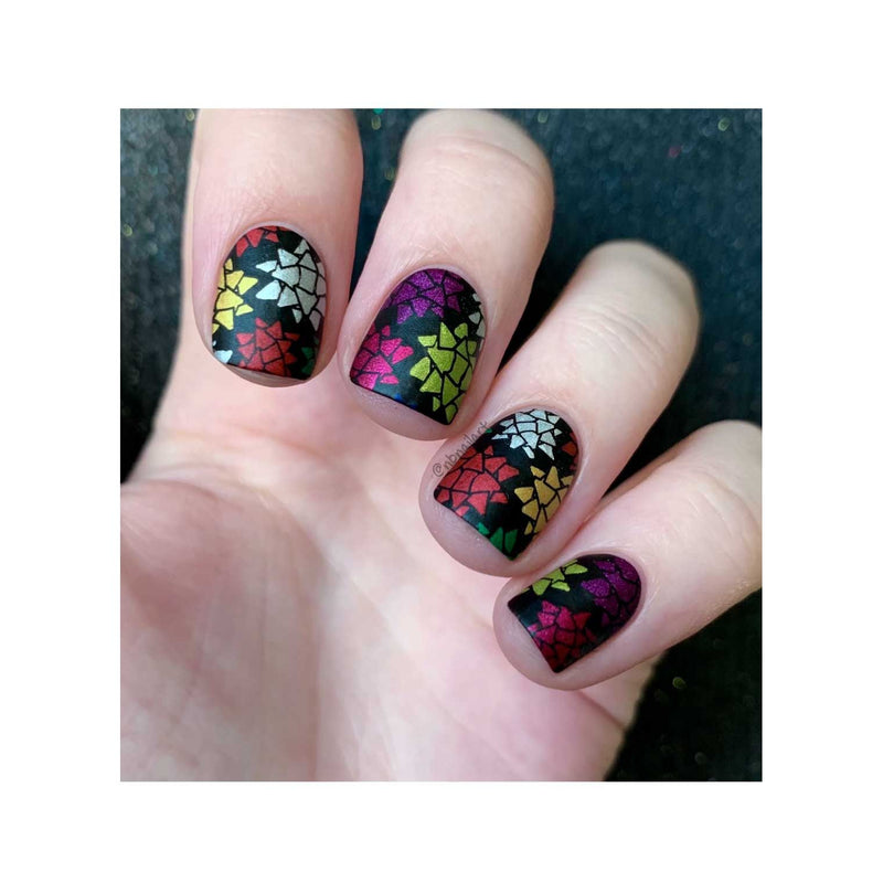 UberChic Beauty Merry & Bright Stamping Plate Dark Gray