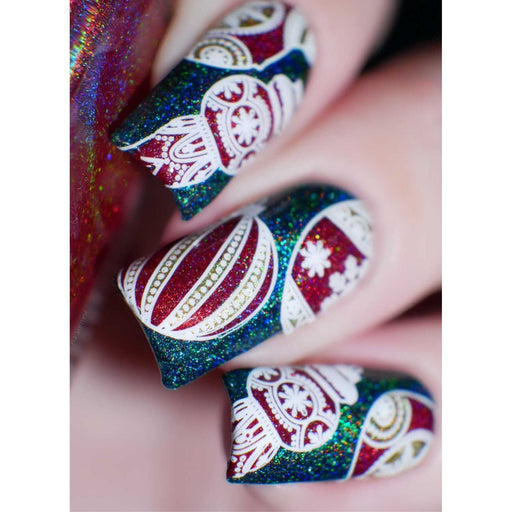 UberChic Beauty Merry & Bright Stamping Plate Gray