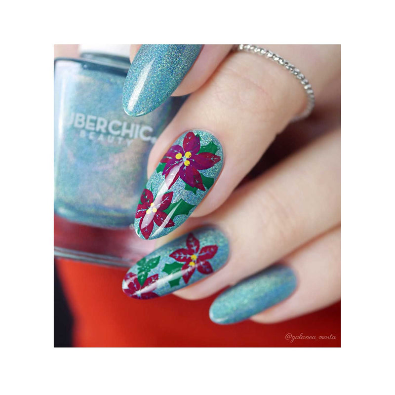UberChic Beauty Merry & Bright Stamping Plate Dark Gray