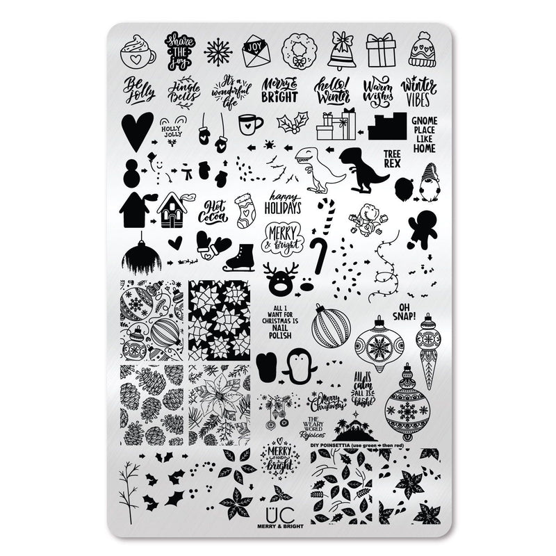 UberChic Beauty Merry & Bright Stamping Plate Lavender