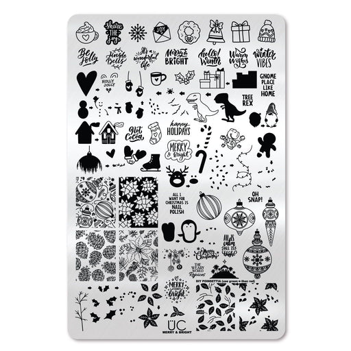 UberChic Beauty Merry & Bright Stamping Plate Lavender