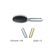 KOH-I-NOOR Beauty USA Metallic Pneumatic Detangling Hairbrush Hair Brush Black Chrome,Gold