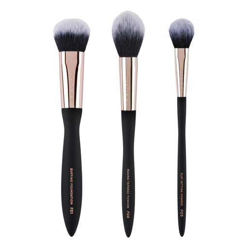 Profusion Cosmetics Artistry Face Essentials | 3-pc Artistry Face Brush Set Makeup Brushes Dark Slate Gray