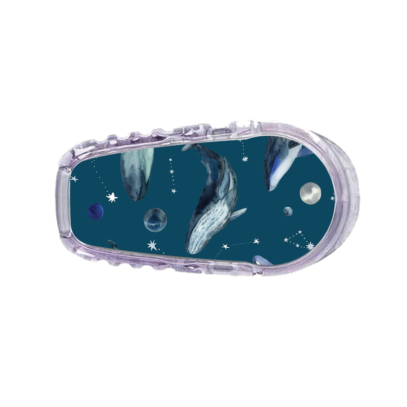 Peelz Midnight Whales Sticker Designed for the DEXCOM Transmitter Peelz/Stickers White Smoke G6