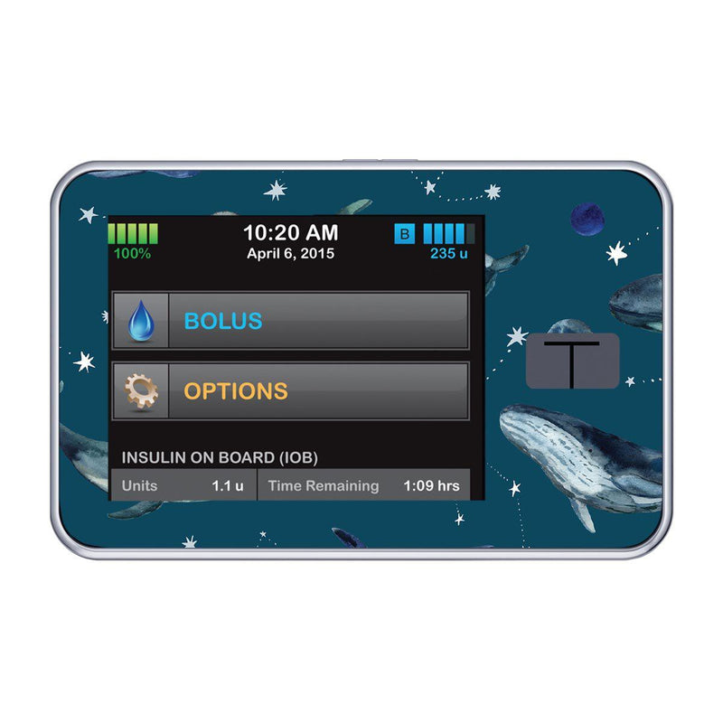 Peelz Midnight Whales Sticker for Tandem t:slim Peelz/Stickers Dark Slate Gray