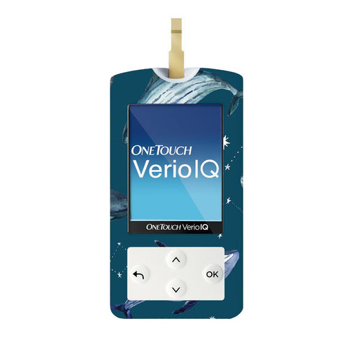 Peelz Midnight Whales for OneTouch Verio IQ Glucometer Peelz/Stickers White Smoke