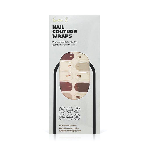 laurenbbeauty Milky Beige Abstract Gel Nail Wrap Nail Art Kits & Accessories Light Gray