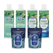 Garner's Garden 2 Pack Oral Care Package | Trio | H2O2 | Fluoride Free Packages White Smoke 2 x 16oz Reduced Lemongrassmint Mouthwash & Oxy Pulling / 2 x 2oz Regular Tooth Powder