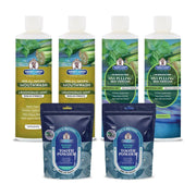 Garner's Garden 2 Pack Oral Care Package | Trio | H2O2 | Fluoride Free Packages White Smoke 2 x 16oz Regular Lemongrassmint Mouthwash & Oxy Pulling / 2 x 2oz Regular Tooth Powder