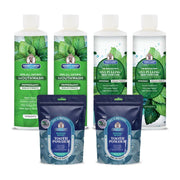Garner's Garden 2 Pack Oral Care Package | Trio | H2O2 | Fluoride Free Packages White Smoke 2 x 16oz Regular Peppermint Mouthwash & Oxy Pulling / 2 x 2oz Regular Tooth Powder