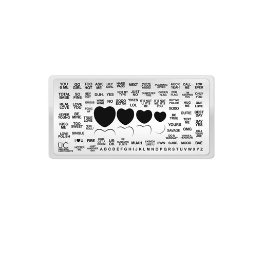 UberChic Beauty Candy Hearts Nail Art Kits & Accessories Lavender