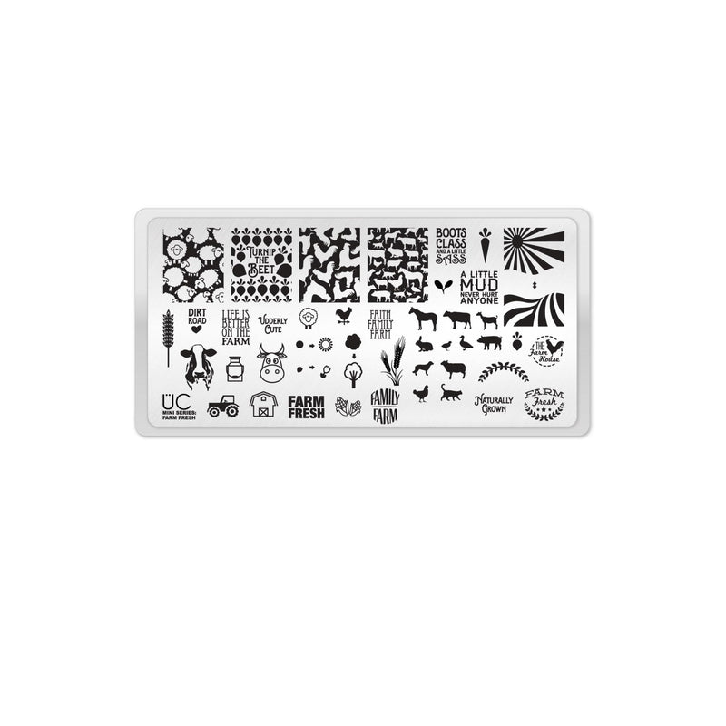 UberChic Beauty Farm Fresh Stamping Plate Dark Slate Gray