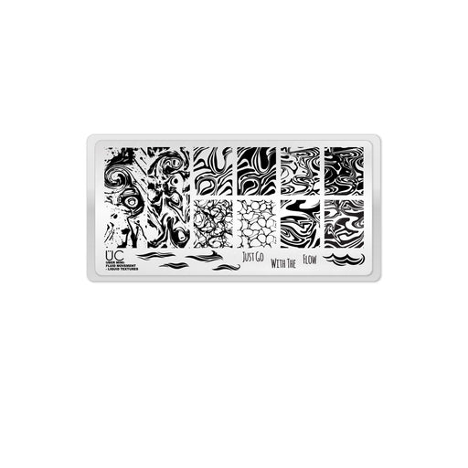 UberChic Beauty Fluid Movement - Liquid Textures Stamping Plate Lavender